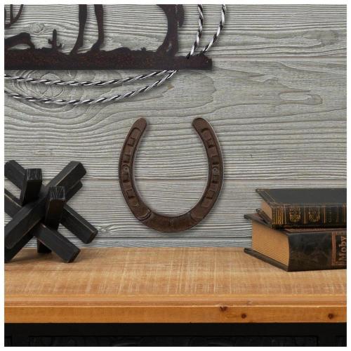 Rust Horseshoe Metal Wall Decor