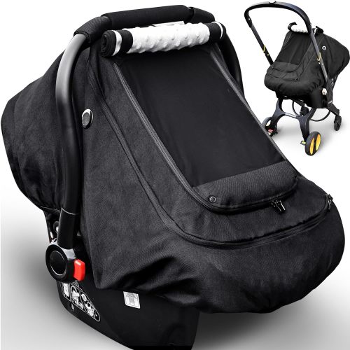 Waterproof Baby Car Seat Cover，Cold Weather Carseat Cover for Babies,Infant Car Seat Cover Canopy for Boy Girls,Windproof Car Seat Canopy for Boys & Girls, Keeps Babies Warm and Cozy