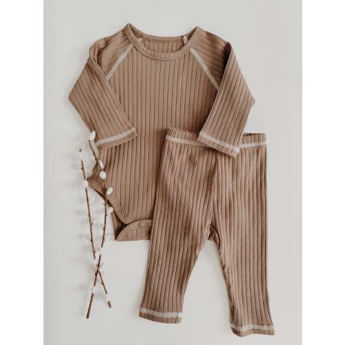 Kaeson Ribbed Lounge Set | Chocolate – Three Peas