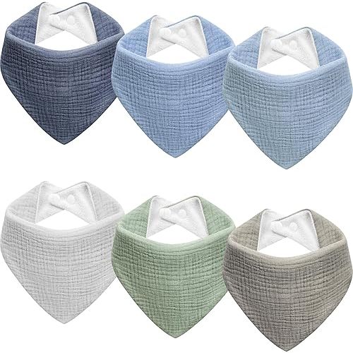 Muslin Baby Bibs Baby Drool Bandana Bibs for Baby Girls Boys Infant Newborn Toddler Drooling and Teething