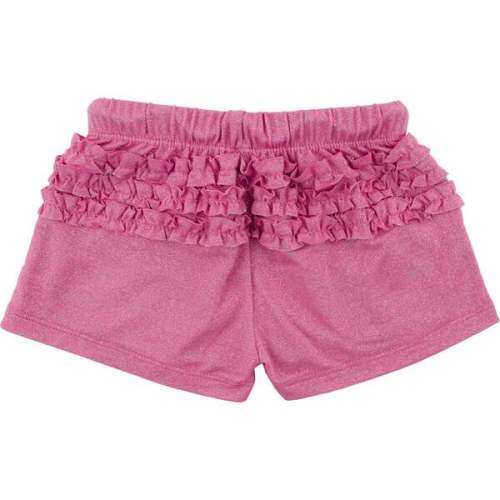 Lottie Sparkle Ruffle Pkt Ruffle-Back Shorts, Bright Pink - Oh Baby! | Maisonette