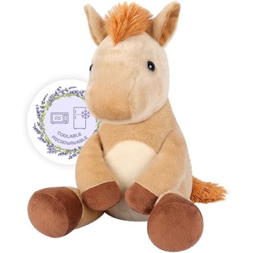 SuzziPals Heatable & Coolable Horses Stuffed Animals, Microwave Heating Pad, Horses Plush for Companion, Cute Plushies Horse Lavender Stuff, Horse Toys Gifts