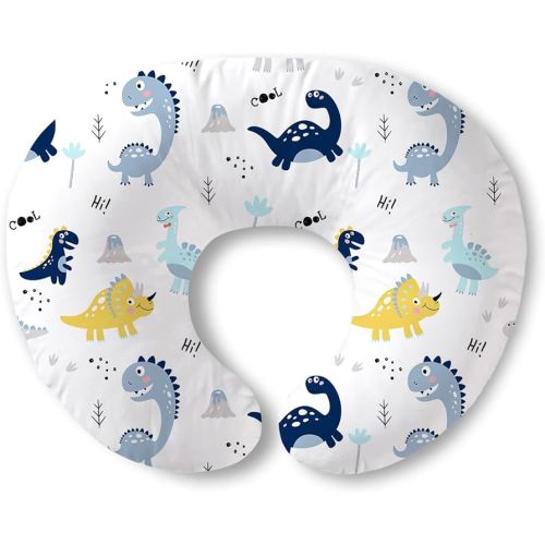 Plushii Nursing Pillow, Breathable Nursing Pillows for Breastfeeding, Breast Feeding Pillows for Mom, Breastfeeding Pillows for Bottle Feeding, Tummy Time, Sitting Support - Dinosaurs World