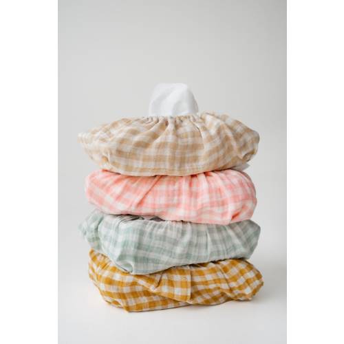 Baby Wet Wipes Cover Tissue Box Nursery Decoration Matching Changing Pad Cover Baby Essentials Baby Wipe Station Diaper Bag Gingham Pattern