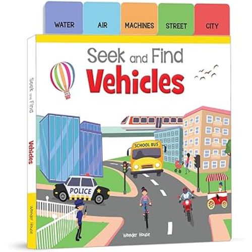 Seek And Find: Vehicles: Early Learning Board Books With Tabs (Search and Find)