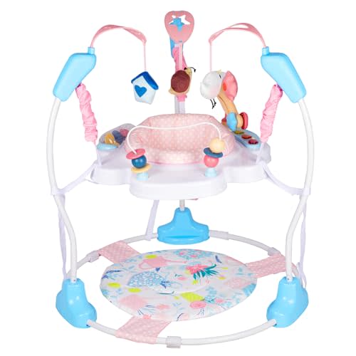 Baby Activity Center, 3-in-1 Baby Jumper, Infant Activity Center with 360° Rotating Seat, Music, Lights, 3 Adjustable Heights, Infant Activity Jumper for 6+ Months JP2402