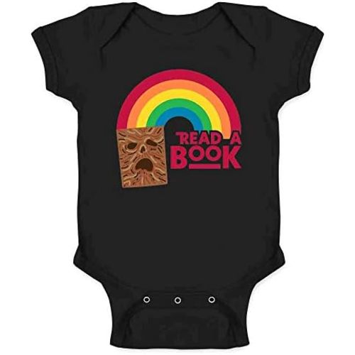 Pop Threads Read A Book Necronomicon Rainbow Funny Horror Baby Toddler Kids Girl Boy T-Shirt