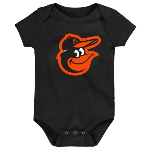 Baltimore Orioles Newborn & Infant Primary Team Logo Bodysuit - Black