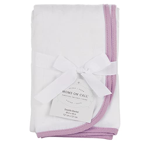MOMS ON CALL Baby Swaddle 0-3 Months Newborn, Essential Swaddle Blanket | 48X48 | Cotton (English Rose)