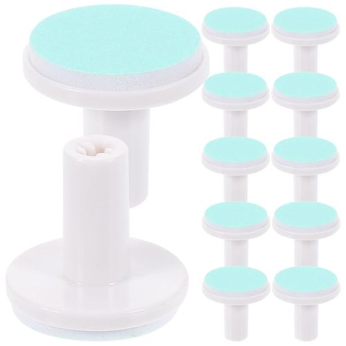 Didiseaon Baby Nail File Pads, 12pcs Nail Trimmer Replacement Pads Electric Grinding Heads Polish Disc for Infants Over 12 Months Green