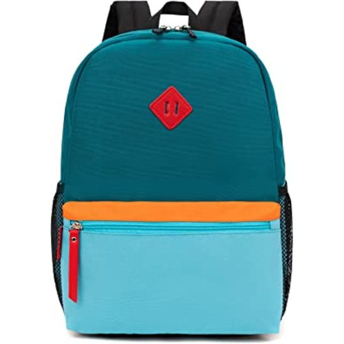 HawLander Little Kids Backpack for Boys Toddler School Bag Fits 3 to 6 years old, 15 inch, Blue Green