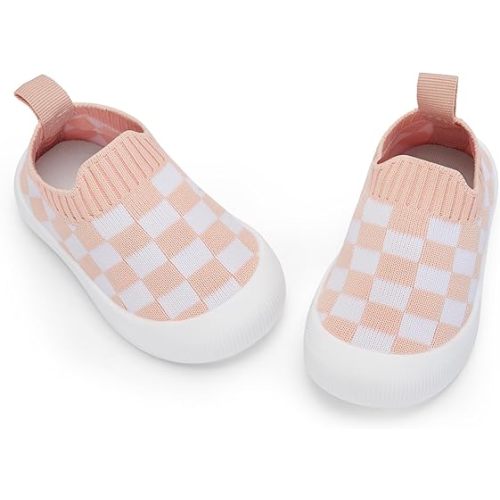 BACSAC Baby Toddler Unisex Infant Shoes Boys Girls Beige Mesh Breathable Non-Slip Soles 6-36 Months