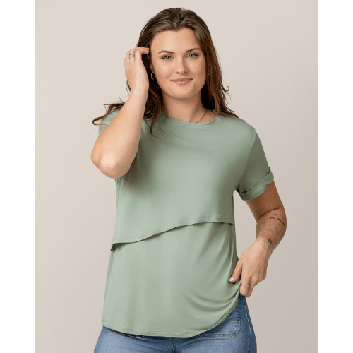 Everyday Asymmetrical Nursing T-Shirt | Navy – Kindred Bravely