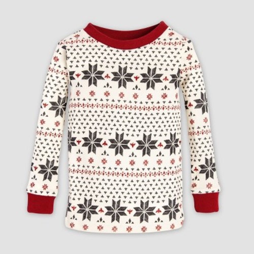 Burt's Bees Baby Baby Organic Cotton Hand Drawn Snowflakes Pajama Set - Ivory, Size: 3-6M