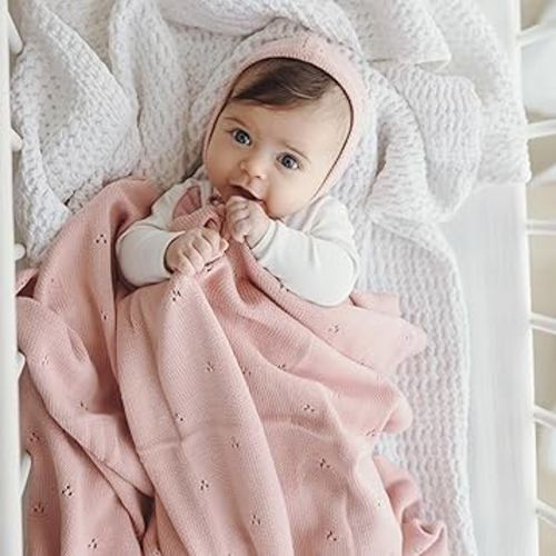 Organic Cotton Blanket+Bonnet Set