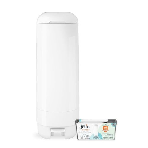 Diaper Genie Signature Pail Includes 1 Easy Roll Refill with 18 Bags | Holds Up to 846 Newborn-Sized Diapers Per Refill