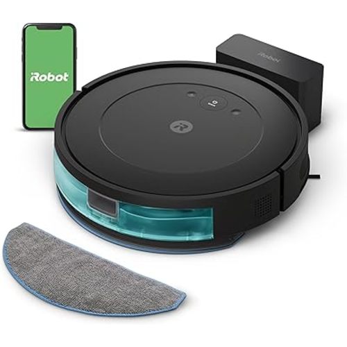 iRobot Roomba Robot Vacuum and Mop Combo (Y0140) - Vacuums and mops, Easy to use, Power-Lifting Suction, Multi-Surface Cleaning, Smart Navigation Cleans in Neat Rows, Self-Charging, Works with Alexa