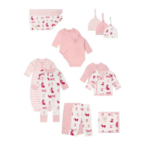 Paris Hilton x Monica + Andy Organic Cotton Baby 14 Piece Gift Box Set, Sizes Preemie- 0/3 Months