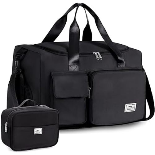 FIORETTO Women's Gym Duffle Bag with Shoes Compartment, 37L Capacity, Ideal for Travel, Gym, Sports, Duffel, Weekender