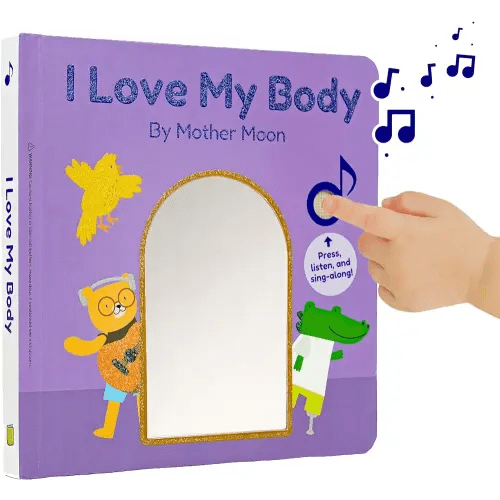 Cali's Books I Love My Body Musical Book for Toddlers 1-3 by Mother Moon. Great Books for 1 Year Old and Books for 2 Year olds About Self-Love. Emotions Books for Toddlers 1-3