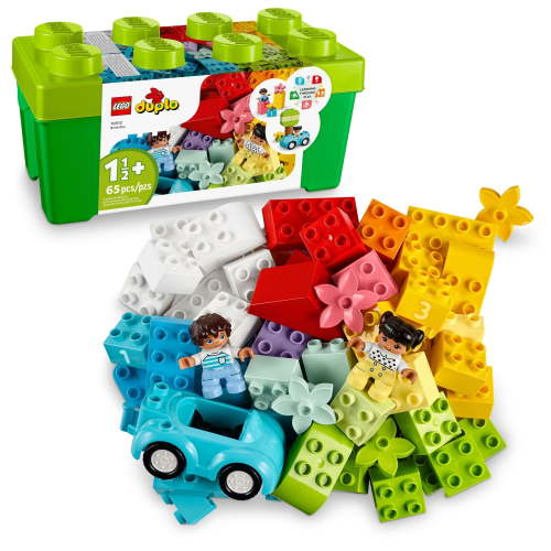 LEGO DUPLO Classic Brick Box 10913, Building Set for Toddlers with Toy Car, Number Bricks
