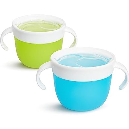 Munchkin® Snack™ Catcher Toddler Snack Cups, (Pack of 2) ,Blue/Green