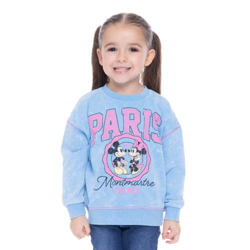 Disney Mickey & Minnie Toddler Girls Paris Graphic Sweatshirt, Sizes 12M-5T
