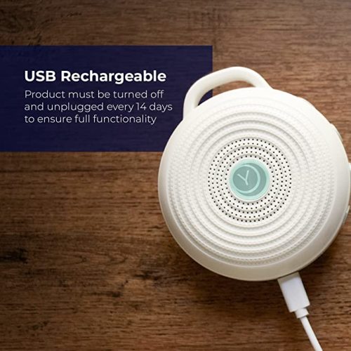 Yogasleep Rohm Portable White Noise Sound Machine + Travel Case in Grey, Sleep Therapy, Crush-Resistant Travel Case, for Adults, Kids & Baby, Noise Blocking & Office Privacy, Registry Gift - Rohm & Travel Case