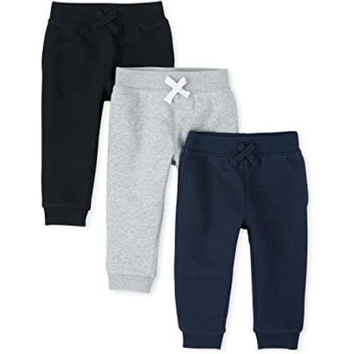 The Children's Place Baby Boys' Active Fleece Jogger Pants 2 Pack