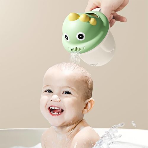 Rinse Shampoo Rinser Baby Rinse Cup Baby Bath Rinser Wash Hair Cup by Protecting Infant Eyes (Green)