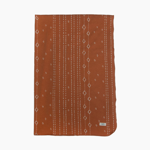 Loulou Lollipop Loulou Lollipop x Babylist Stretch Knit Blanket - Rust Geo, Os
