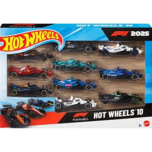 Hot Wheels F1 Toy Vehicle 10pk 1:64 Scale