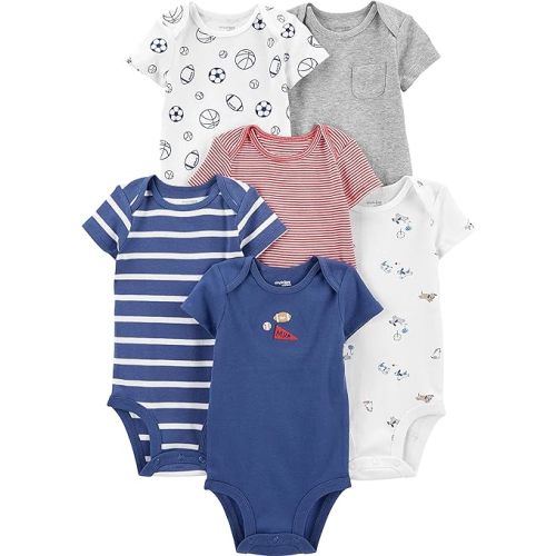 Simple Joys by Carter's Baby Boys' 6-Pack Short-Sleeve Bodysuit