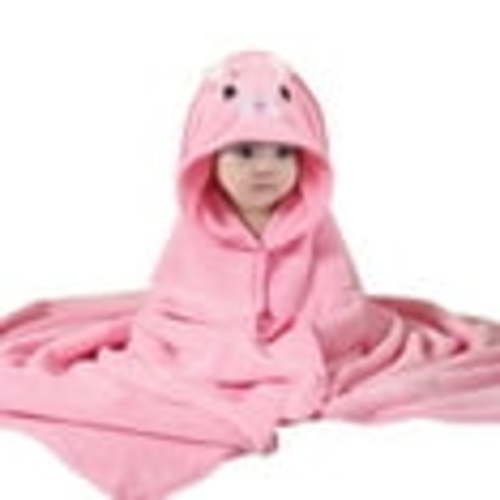 ZHUASHUM Animal Hooded Soft Children'S Hooded Cloak Cartoon Baby Coral Kids Bath Towel