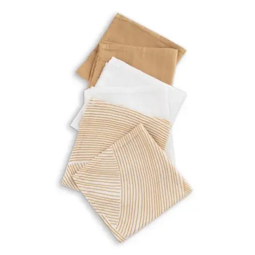 Little Bamboo Muslin Washcloth 6 Pack Marigold | Baby Bunting AU