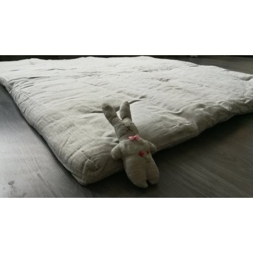 Organic Play mat filled HEMP Fiber in non-dyed linen fabric Nursery Baby Blanket Blanky padded
, 33"x45"(85x115cm) inches