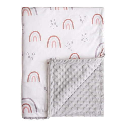 "Gllquen Fleece Baby Blanket, Lightweight, Warm, 30""x 40"", for Infant, Unisex, Rainbow"