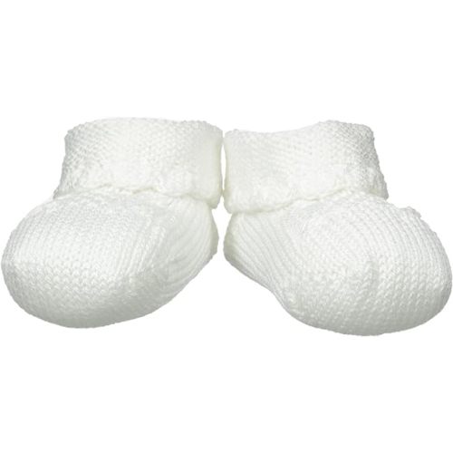 Jefferies Socks Unisex-Baby Newborn Cable Bootie - White