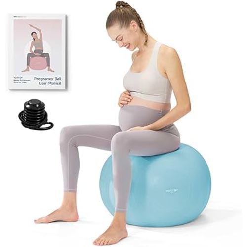YOTTOY Pregnancy Ball - 1.8mm Thick Birthing Ball for Maternity Physio and Birth Preparation, Yoga and Exercise for Pregnancy - Includes Pump