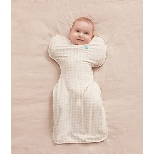 Swaddle Up™ 1.0 TOG Cotton Tan Houndstooth