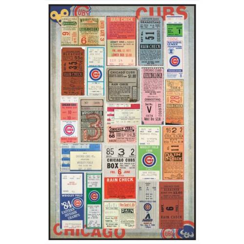 Chicago Cubs vintage ticket stub collage print 15 by 24 or 11 by 17
