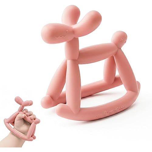 Teething Toy for Baby, Mist Pink