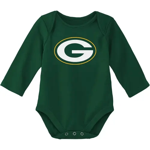 Outerstuff NFL Newborn & Infants 0-24 Months Official Primary Logo Long Sleeve Creeper Bodysuit Romper
