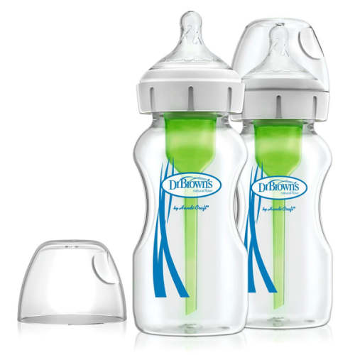 Dr. Brown's - Options+ Anti-Colic Wide-Neck Glass Bottles - 2pk/9oz