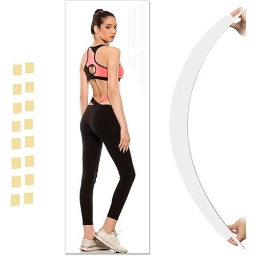 47.25x15.75 Inch Full-Length Mirror,Acrylic Shatterproof Soft Mirror, Non-Glass Wall-Mounted Fitness Mirror for Home, Lightweight Durable Modern Decor for Bedroom/Living Room/Cloakroom