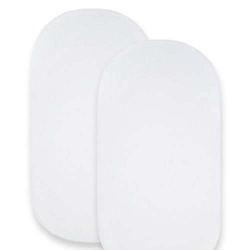 Solid Organic Cotton Fitted Bassinet Sheet 2 Pack