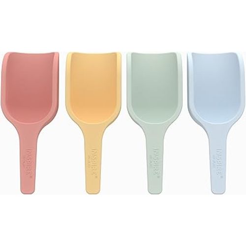 Inspire My Play - 4 x Mini Silicone Scoops - Perfect for Sensory PlayTray - Sensory Bin Accessories - Special Education Classroom Supplies - Montessori Education Toys - Multi-Purpose Shovel