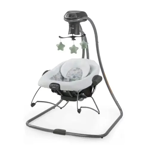 Graco Simple Sway 2-in-1 Swing and Bouncer with Removable Swing Seat and 6 Swinging Speeds for Toddler Swing Seat and Swing Chair - Emersyn