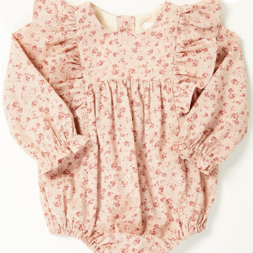 Yura Infant Girls' Floral Print Long Sleeve Snap Onesie | Boot Barn