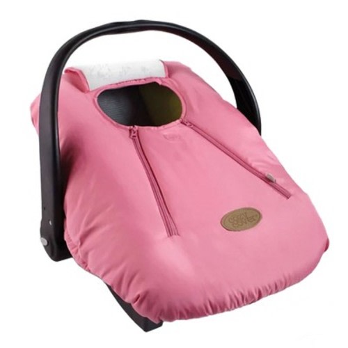 CozyBaby Original Infant Car Seat Cover with Dual Zippers and Elastic Edge, Color: Pink